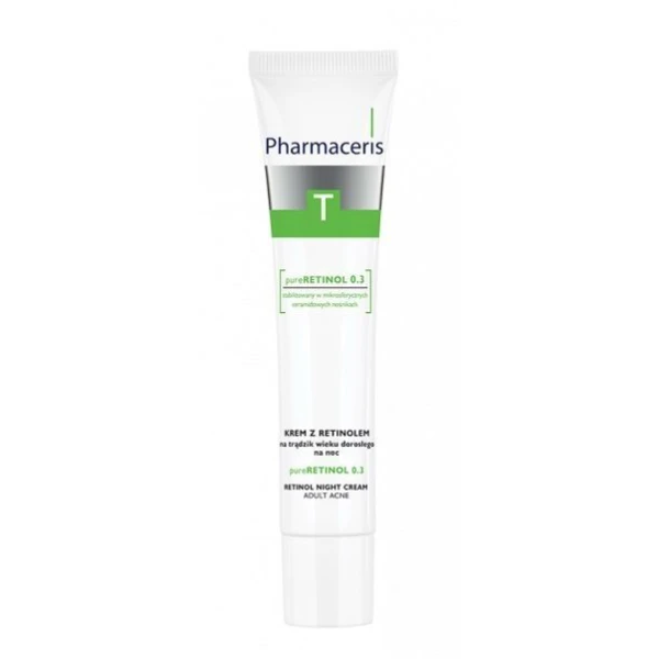Pharmaceris T, pureRetinol 0,3, krem z retinolem na trądzik wieku dorosłego, na noc, 40ml