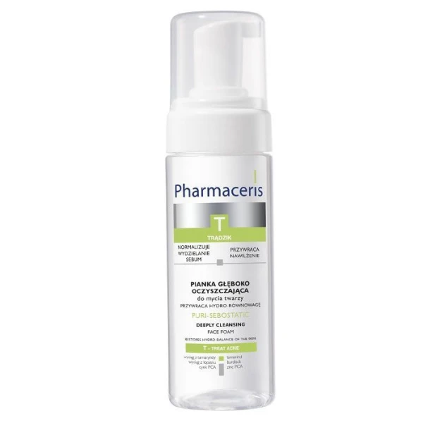 Pharmaceris T, Puri-Sebostatic, pianka oczyszczająca do mycia twarzy, cera trądzikowa, 150ml