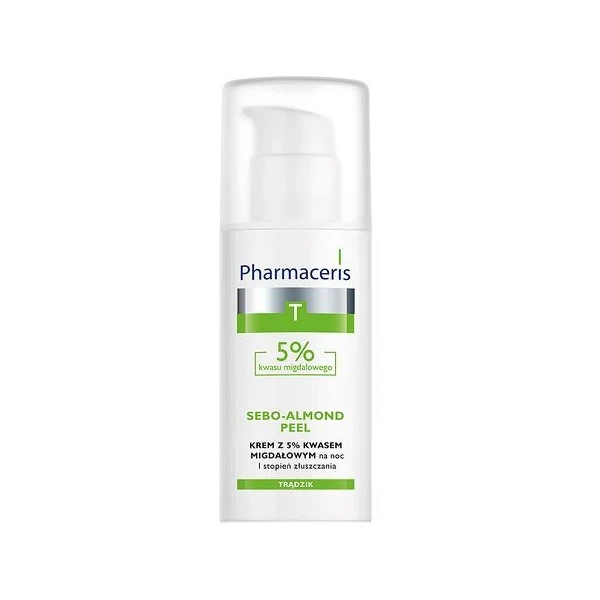 Pharmaceris T, Sebo-Almond Peel 5%, krem z 5% kwasem migdałowym, na noc, 50ml
