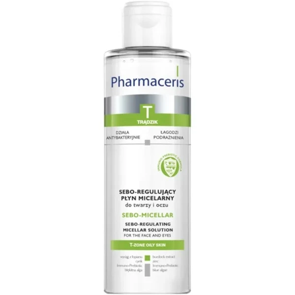 Pharmaceris T, Sebo-Micellar, płyn micelarny antybakteryjny, skóra trądzikowa, 200ml