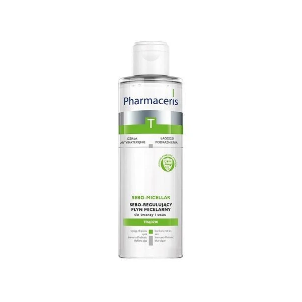 Pharmaceris T, Sebo-Micellar, płyn micelarny antybakteryjny, skóra trądzikowa, 200ml
