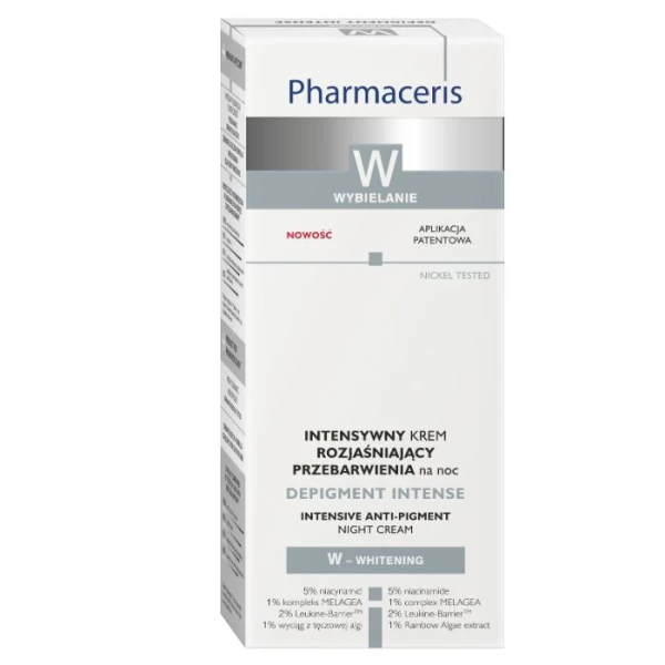 Pharmaceris W, Depigment Intense, intensywny krem rozjaśniający przebarwienia na noc, 50ml