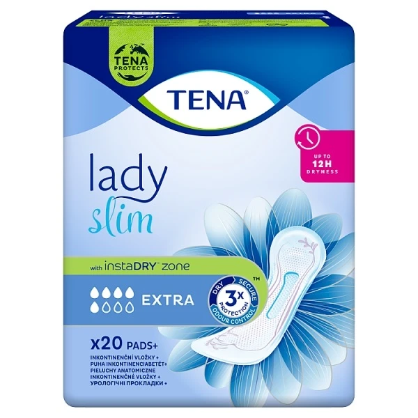 Pieluchy anatomiczne Tena Lady Slim Extra, chłonność 5/8, 20 sztuk