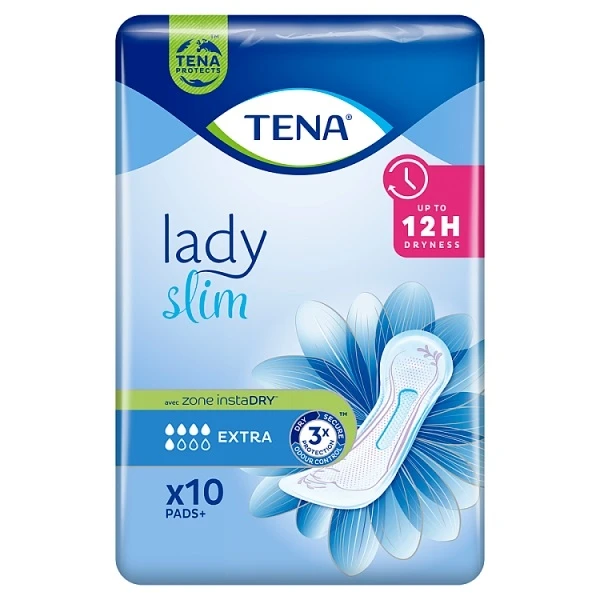Pieluchy anatomiczne Tena Lady Slim Extra, chłonność 5/8, 10 sztuk
