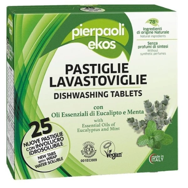 Pierpaoli Ekos, ekologiczne tabletki do zmywarki, 25 sztuk