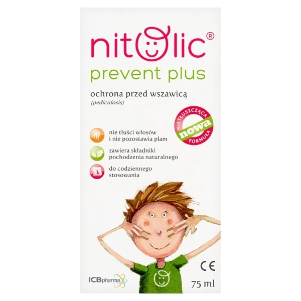 Pipi Nitolic Prevent Plus, spray ochronny przed wszawicą, 75ml