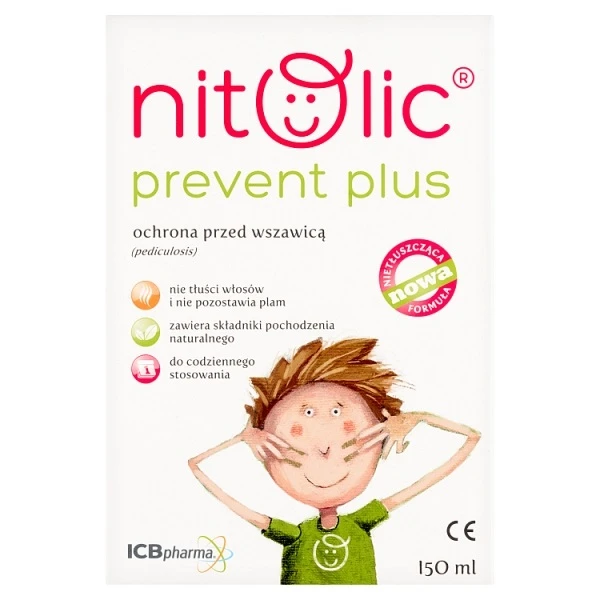 Pipi Nitolic Prevent Plus, spray ochronny przed wszawicą, 150ml