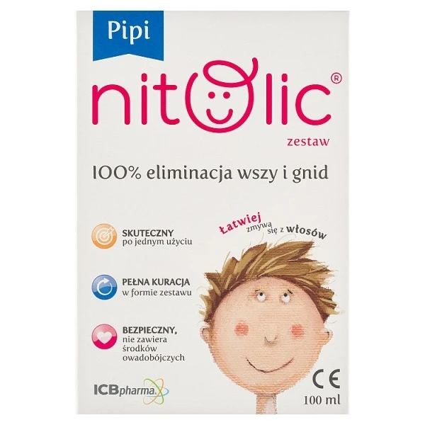 [DATA - 2026-10-18] Pipi Nitolic, zestaw do eliminacji wszy i gnid, 1 sztuka