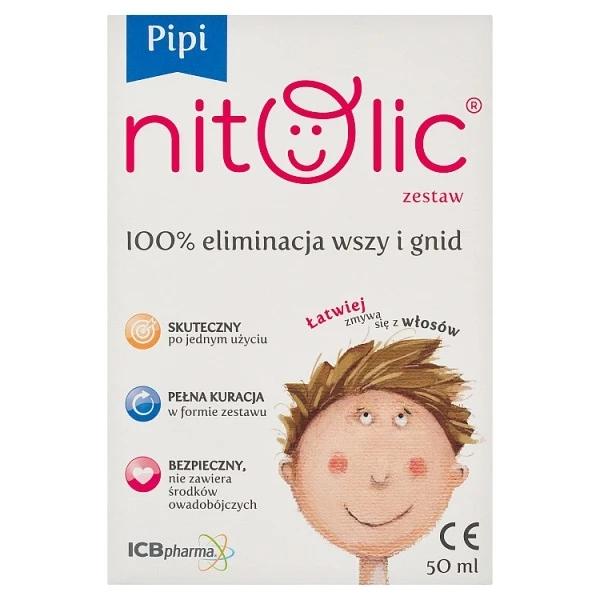 Pipi Nitolic, zestaw do eliminacji wszy i gnid, 1 sztuka