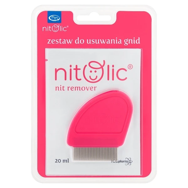 Pipi Nitolic, zestaw do usuwania gnid, emulsja, 20ml + grzebień
