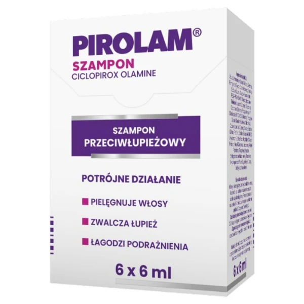 Pirolam, szampon przeciwłupieżowy, 6 saszetek po 6ml
