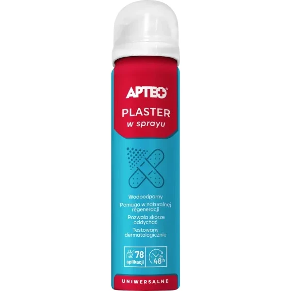 Plaster w sprayu, Apteo, aerozol na skórę, 60ml