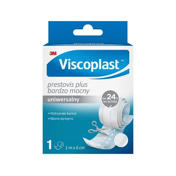 Plaster Viscoplast, Bardzo Mocny, uniwersalny, biały, do cięcia, 1m x 6cm, 1sztuka