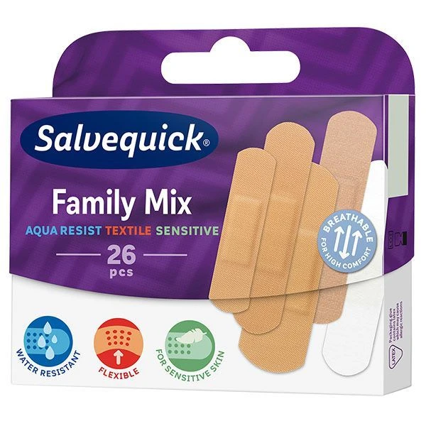 Plastry wodoodporne, Family Mix, 26 sztuk