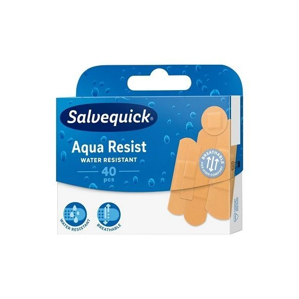 Plastry wodoodporne, Salvequick Aqua Resist, 40 sztuk