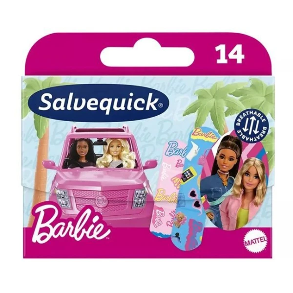 Plastry wodoodporne, Salvequick Barbie, 14 sztuk