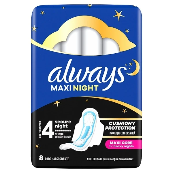 Always Classic Night, podpaski ze skrzydełkami, 8 sztuk