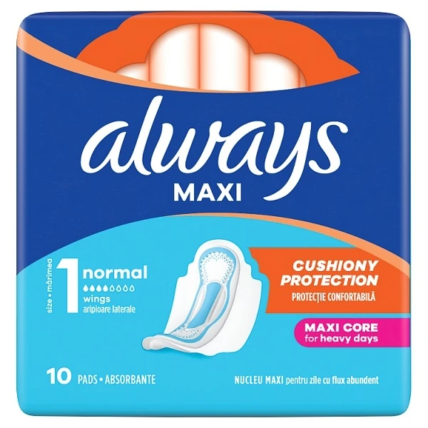 Always Classic Normal, podpaski ze skrzydełkami, 10 sztuk
