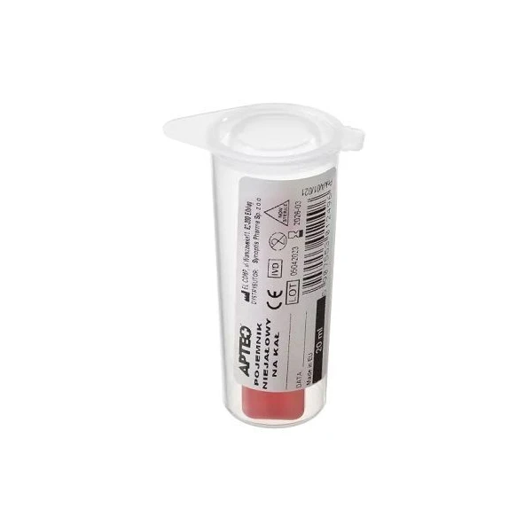 Pojemnik do analizy kału, Apteo, z łopatką, niejałowy, 20ml