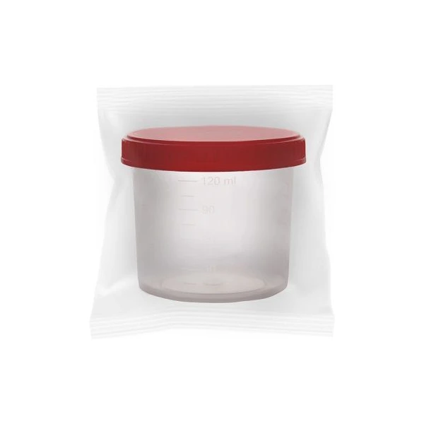 Pojemnik do analizy moczu, Apteo, z nakrętką, jałowy, 120ml