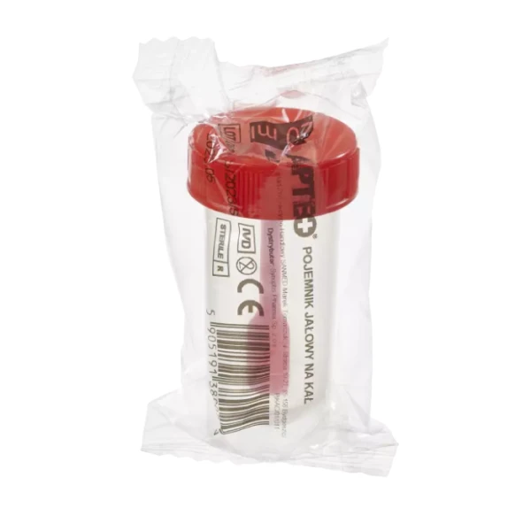 Pojemnik do analizy kału, Apteo, z łopatką, jałowy, 20ml