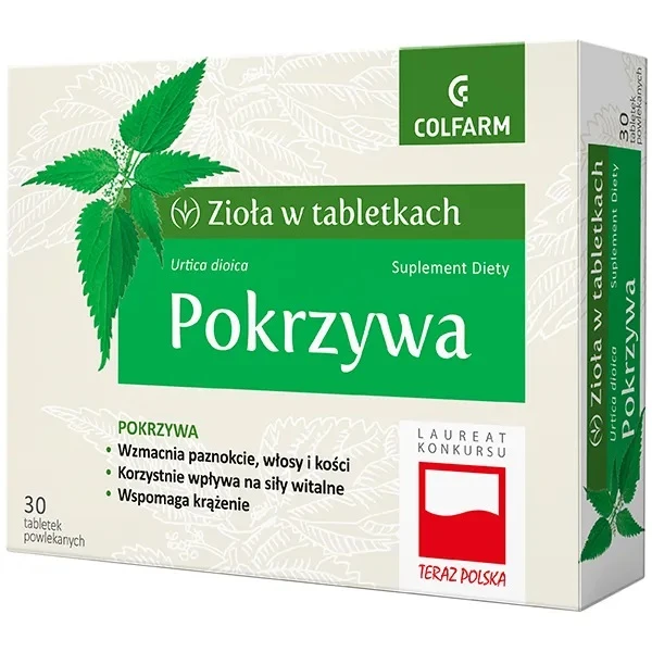Zioła w tabletkach, Pokrzywa, 30 tabletek