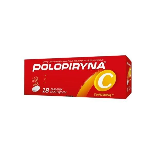 Polopiryna C (500mg+200mg), 18 tabletek musujących