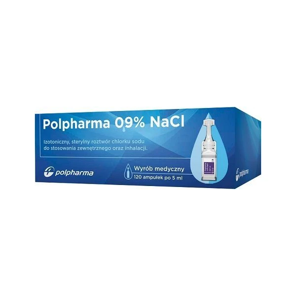 Polpharma 0,9% NaCl, roztwór chlorku sodu, 120 ampułek po 5ml