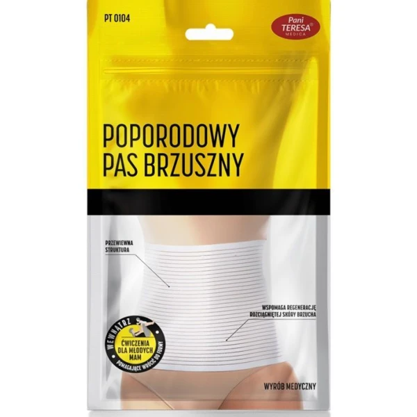 Poporodowy pas brzuszny, Pani Teresa, rozmiar M, kolor beżowy, 1 sztuka
