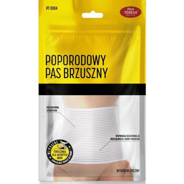 Poporodowy pas brzuszny, Pani Teresa, rozmiar S, kolor beżowy, 1 sztuka