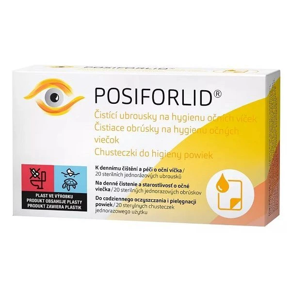 Posiforlid, chusteczki do higieny powiek, 20 sztuk