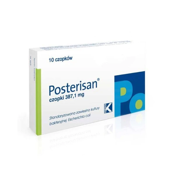 Posterisan 387,1mg, czopki doodbytnicze, 10 sztuk
