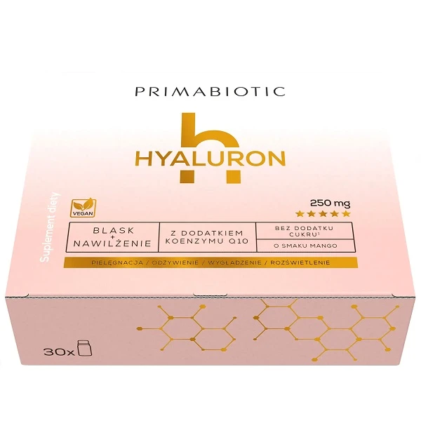 Primabiotic Hyaluron, smak mango, 30 ampułek po 30ml