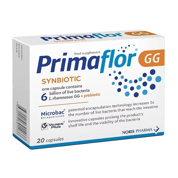 Primaflor GG, synbiotyk, 20 kapsułek