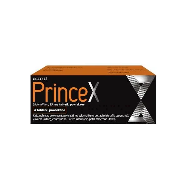 PrinceX, sildenafilum 25mg, 4 tabletki
