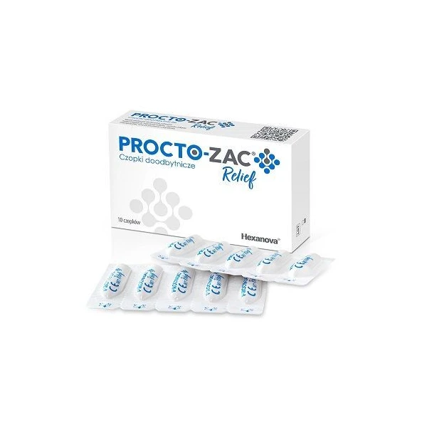 Procto-Zac Relief, czopki doodbytnicze, 10 sztuk