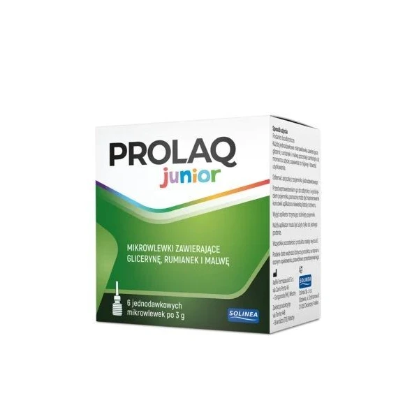 Prolaq Junior, mikrowlewki doodbytnicze, 6 sztuk po 3g