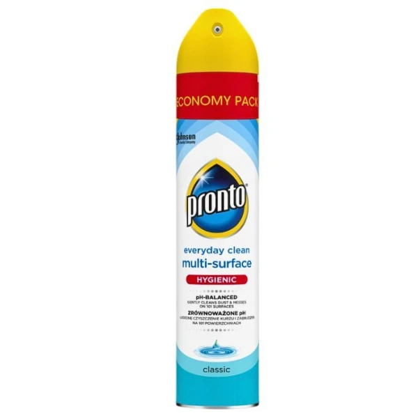 Pronto Multi-Surface Hygienic, środek do czyszczenia różnych powierzchni, Classic, spray, 300ml