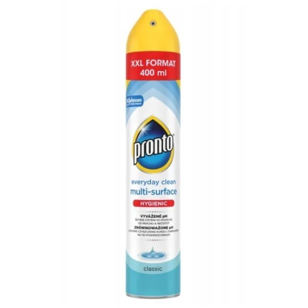 Pronto Multi-Surface Hygienic, środek do czyszczenia różnych powierzchni, Classic, spray, 400ml