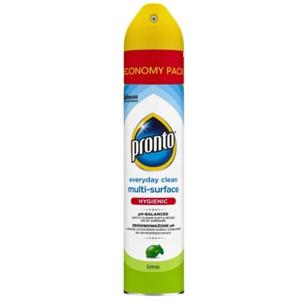 Pronto Multi-Surface Hygienic, środek do czyszczenia różnych powierzchni, Lime, spray, 300ml