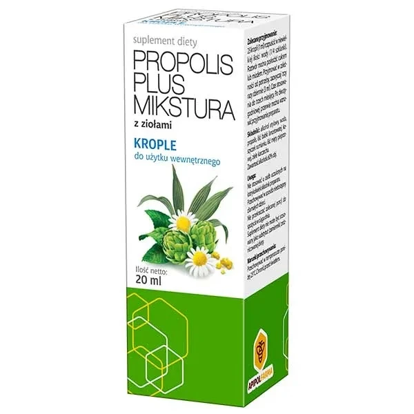 Propolis Plus Mikstura z ziołami, krople, 20ml