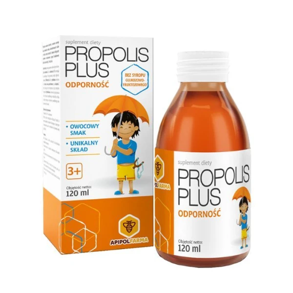 Propolis Plus, płyn o smaku owocowym, dla dzieci od 3 roku życia, 120ml