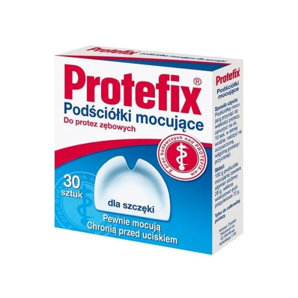 Protefix, podściółki mocujące do protez zębowych, dla szczęki, 30 sztuk