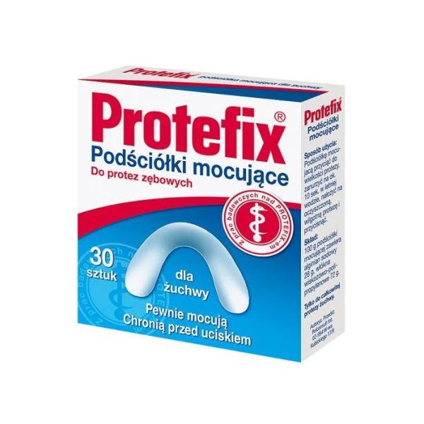 Protefix, podściółki mocujące do protez zębowych, dla żuchwy, 30 sztuk