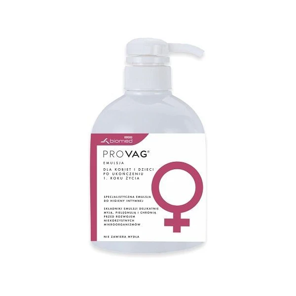 ProVag, emulsja do higieny intymnej, dla kobiet i dzieci po 1 roku życia, 500ml