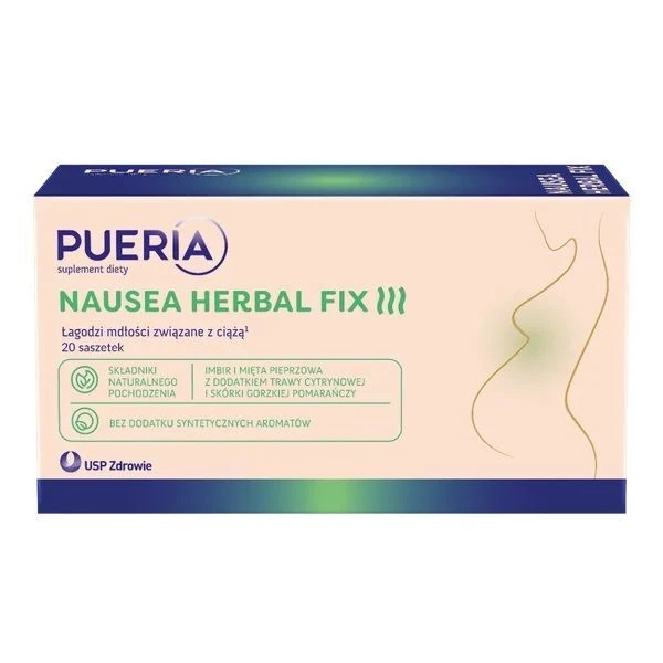[DATA - 2026-08-31] Pueria Nausea Herbal Fix, 20 saszetek