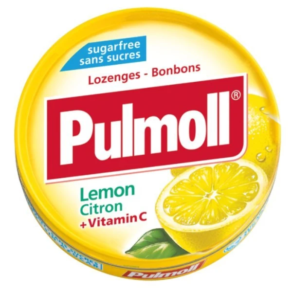 Pulmoll, pastylki do ssania cytrynowe z witaminą C, Lemon, bez cukru, 45g