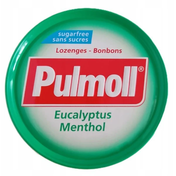 Pulmoll, pastylki do ssania eukaliptusowo-mentolowe, bez cukru, 45g