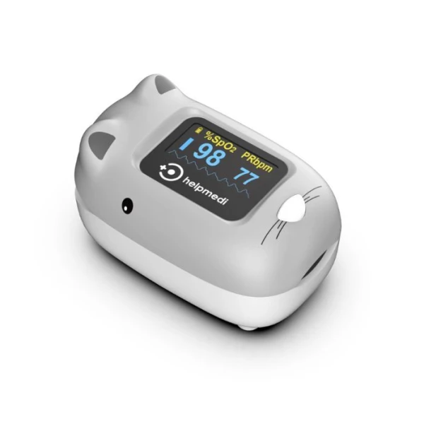 PulsoCare, pulsoksymetr pediatryczny CMS50Q1, dla dzieci o masie ciała od 10kg, Myszka, 1 sztuka