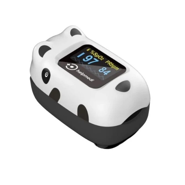 PulsoCare,  pulsoksymetr pediatryczny CMS50Q1, dla dzieci o masie ciała od 10kg, Panda, 1 sztuka